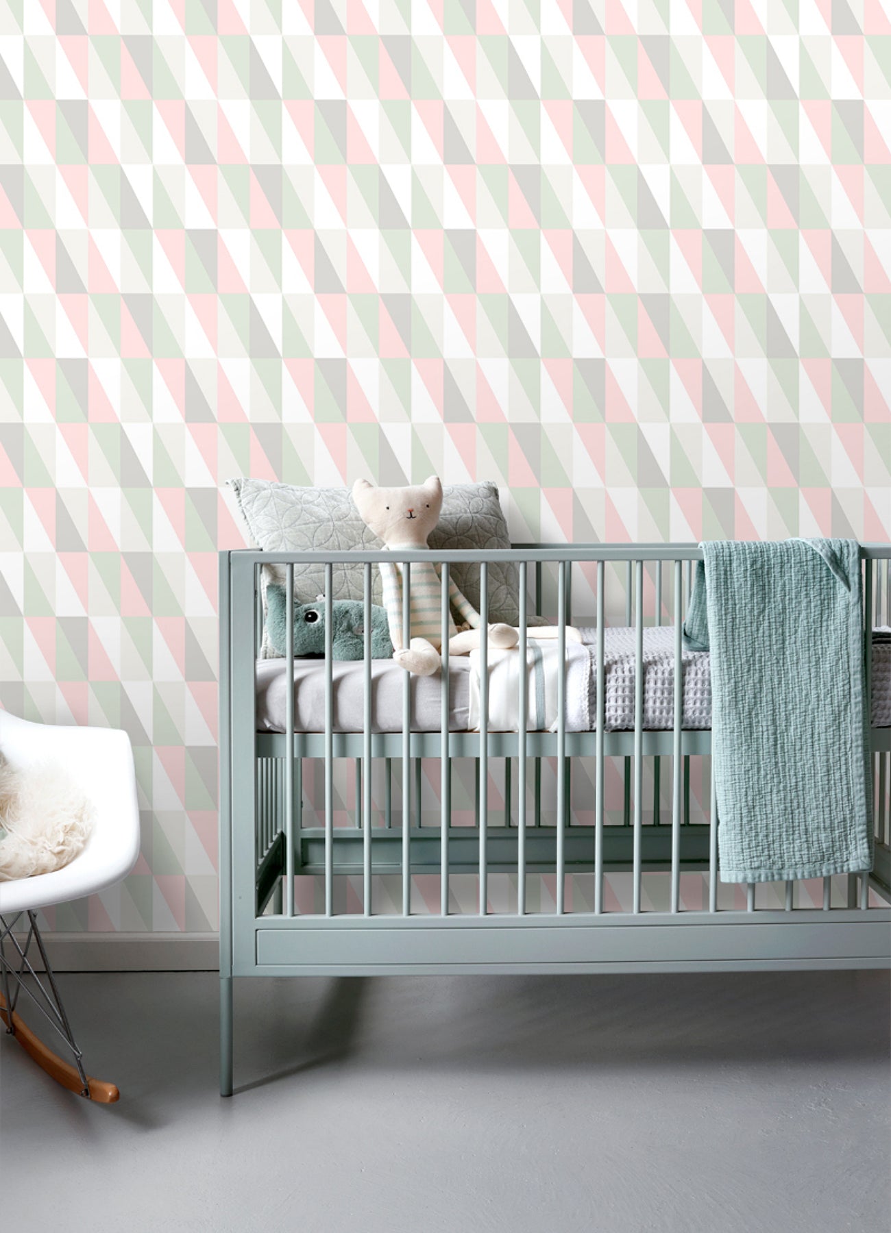 Chesapeake Inez Pastel Geometric Wallpaper, 20.9-in by 33-ft