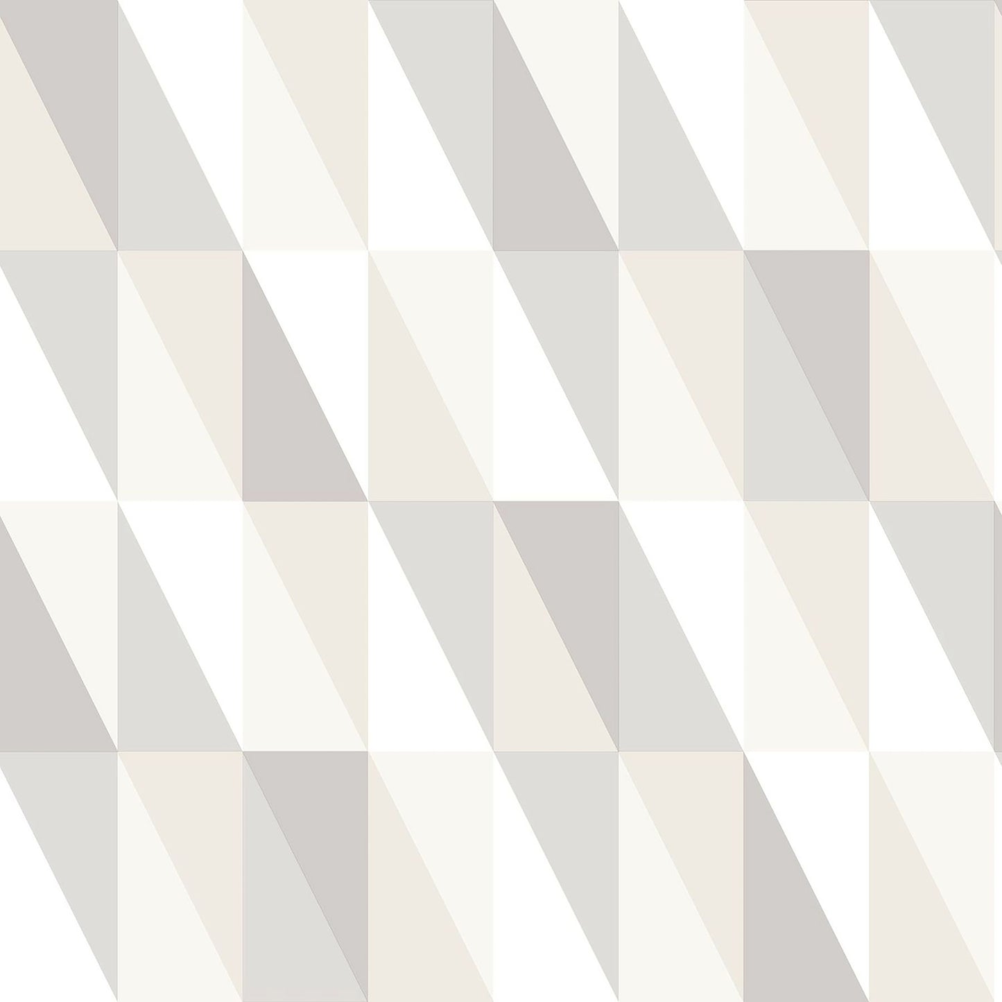 Chesapeake Inez Neutral Geometric Wallpaper, 20.9-in by 33-ft