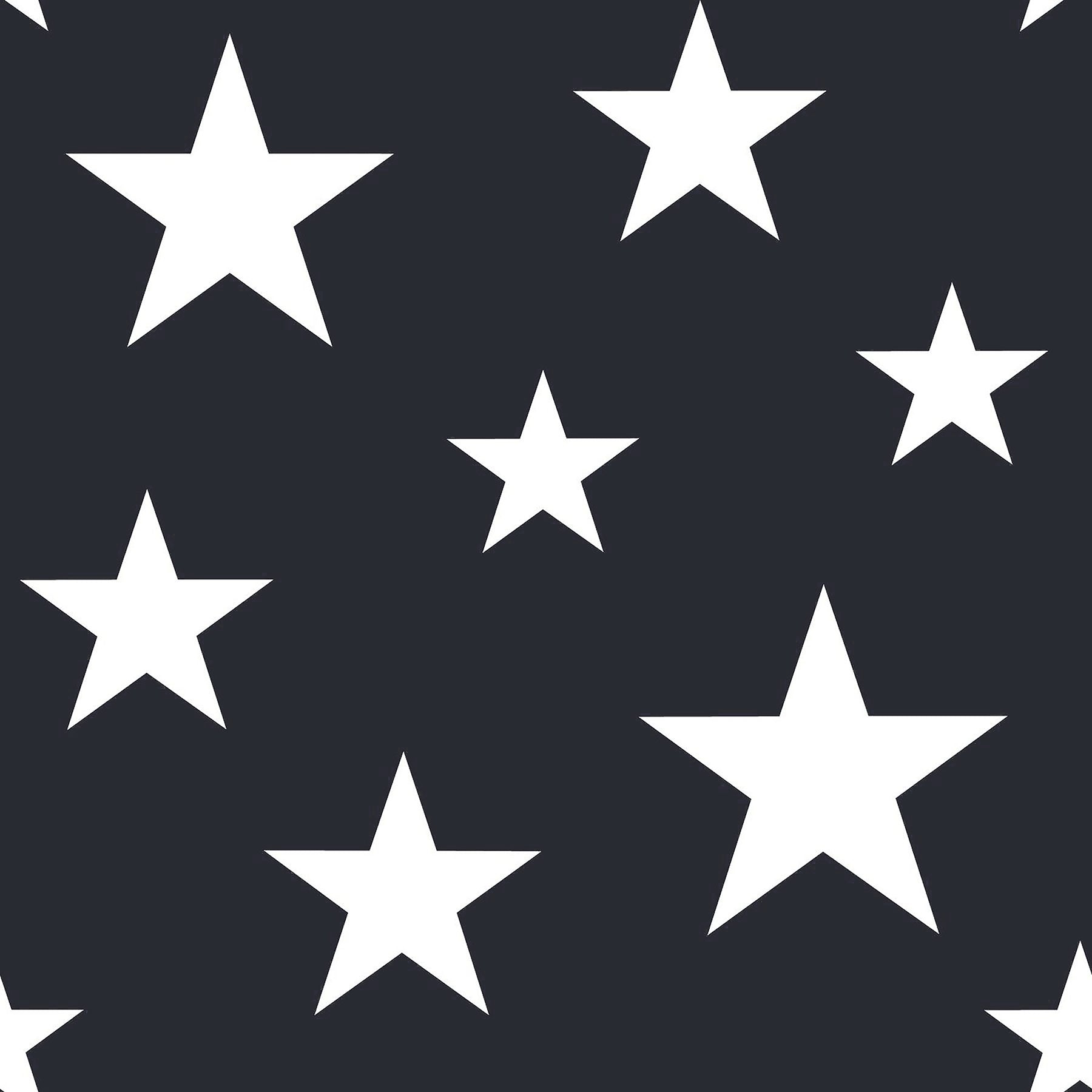 Chesapeake Amira Navy Stars Wallpaper, 20.9-in by 33-ft