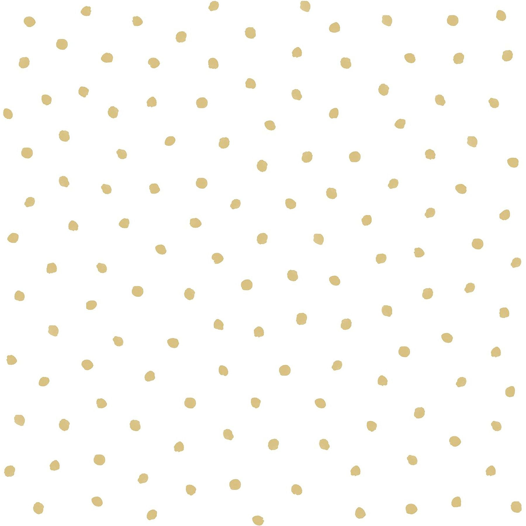 Chesapeake Pixie Gold Dots Wallpaper, 20.9-in by 33-ft