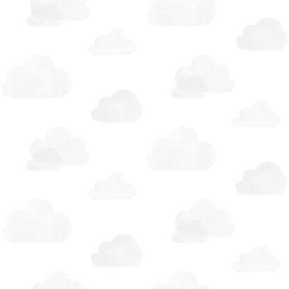 Chesapeake Irie Grey Clouds Wallpaper, 20.9-in by 33-ft