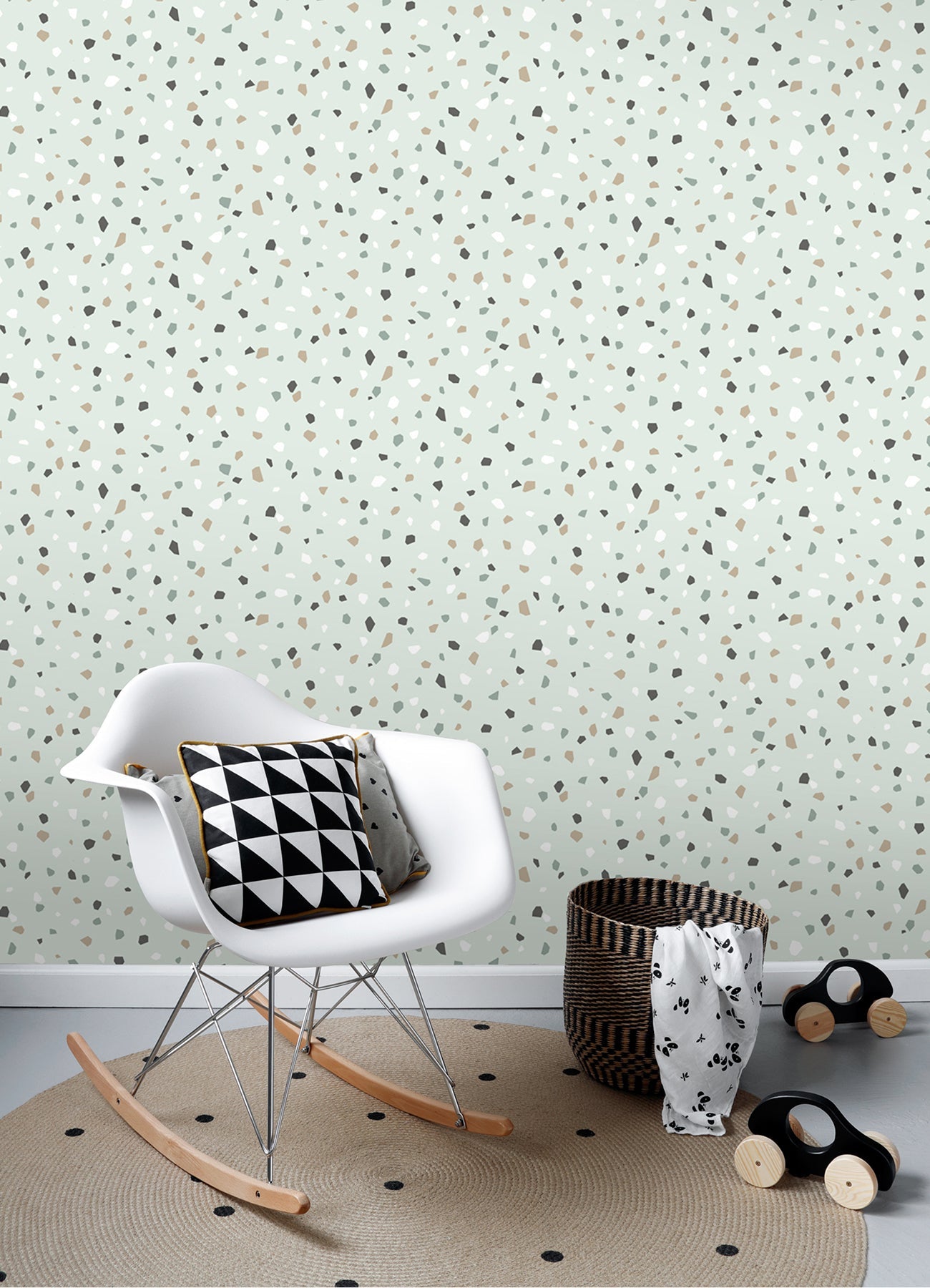 Chesapeake Ona Mint Terrazzo Wallpaper, 20.9-in by 33-ft