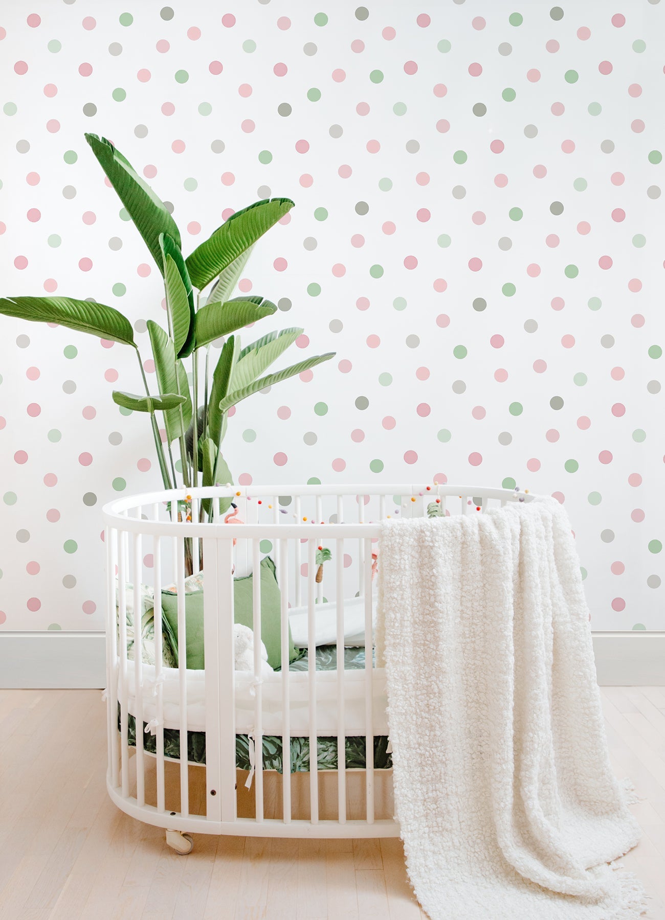 Chesapeake Jubilee Pink Dots Wallpaper, 20.9-in by 33-ft