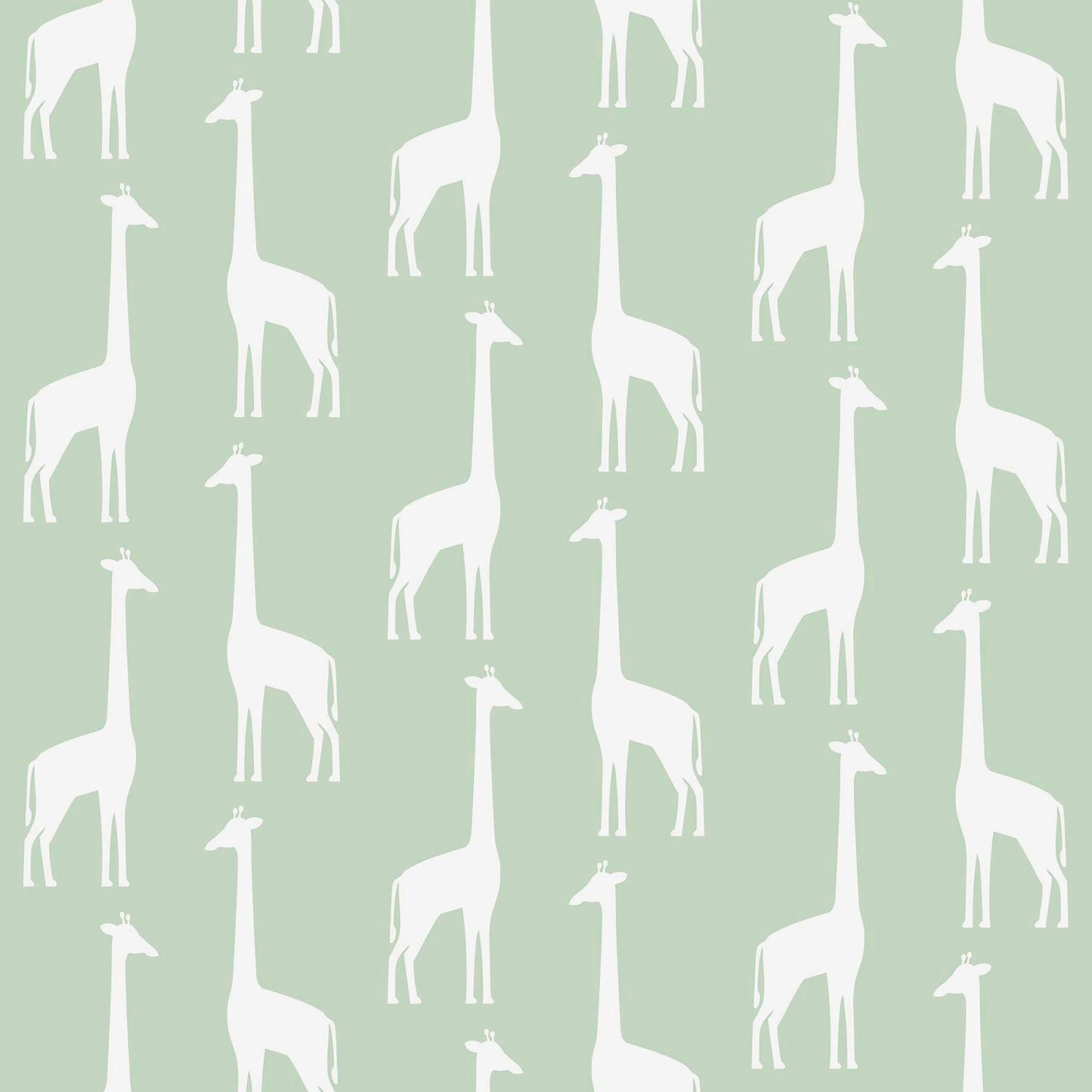 Chesapeake Vivi Sage Giraffe Wallpaper, 20.9-in by 33-ft