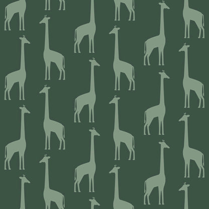 Chesapeake Vivi Teal Giraffe Wallpaper, 20.9-in by 33-ft