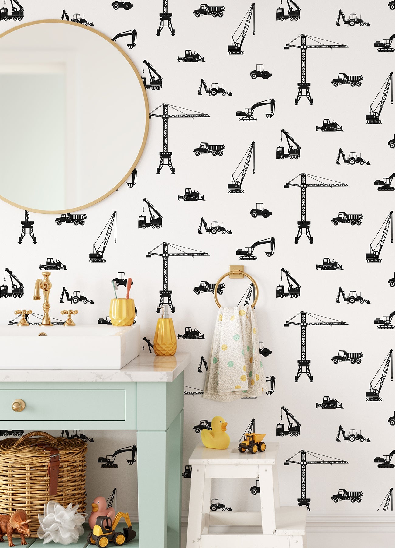 Chesapeake Eowyn Black Cranes Wallpaper, 20.9-in by 33-ft