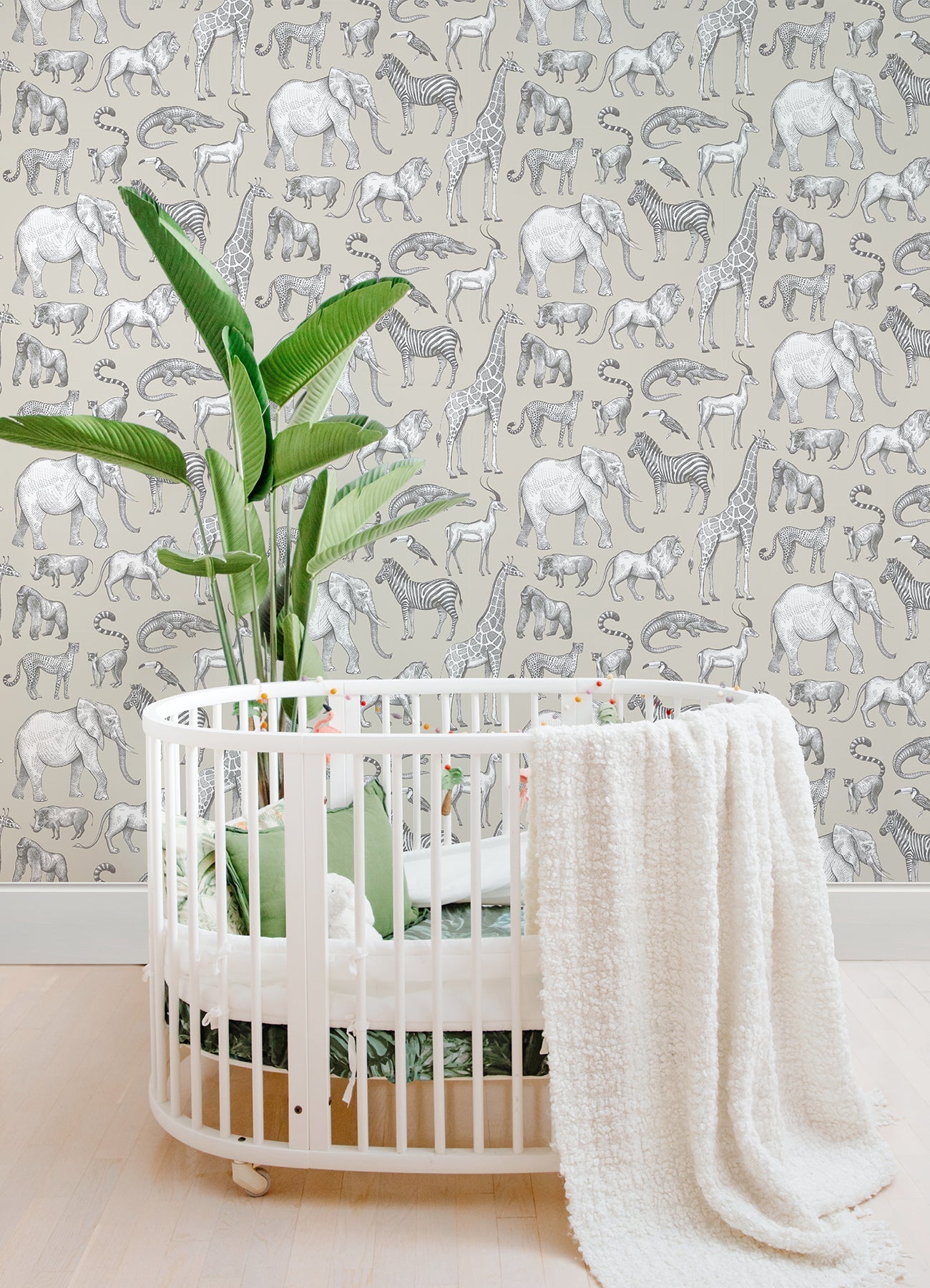 Chesapeake Kenji Taupe Safari Wallpaper, 20.9-in by 33-ft