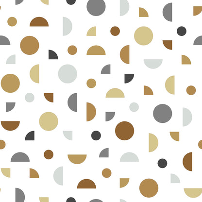 Chesapeake Marilee Neutral Circles Wallpaper, 20.9-in by 33-ft