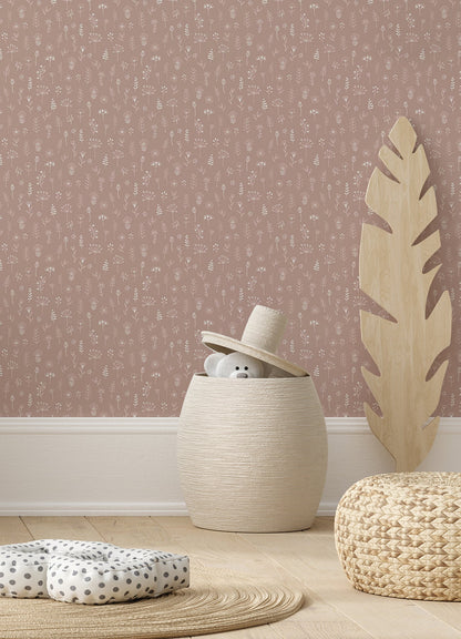 Chesapeake Tatula Rose Floral Wallpaper, 20.9-in by 33-ft