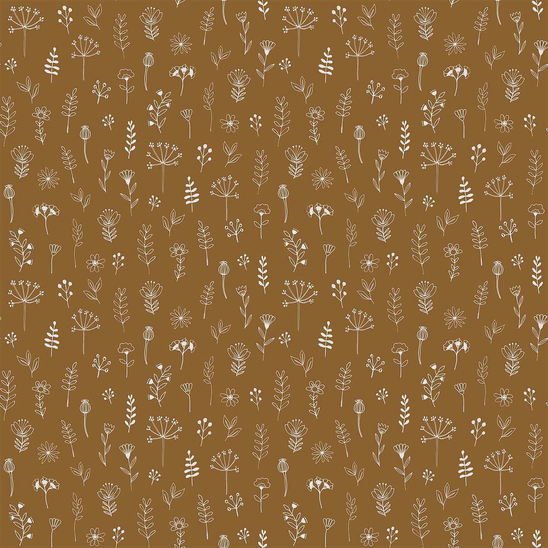 Chesapeake Tatula Chestnut Floral Wallpaper, 20.9-in by 33-ft