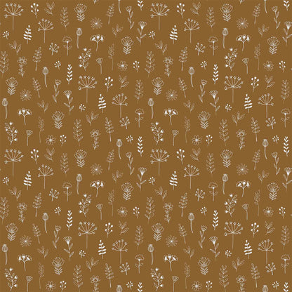 Chesapeake Tatula Chestnut Floral Wallpaper, 20.9-in by 33-ft