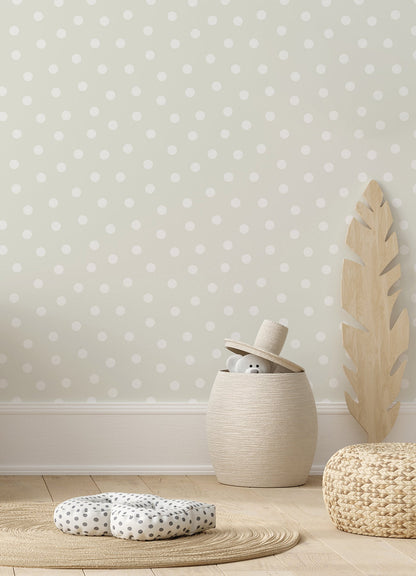 Chesapeake Jubilee Silver Dots Wallpaper, 20.9-in by 33-ft