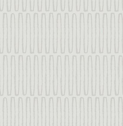 A-Street Prints Lars Light Grey Retro Wave Wallpaper, 20.5-in by 33-ft