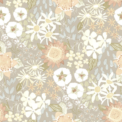 A-Street Prints Karina Pastel Wildflower Garden Wallpaper, 20.5-in by 33-ft