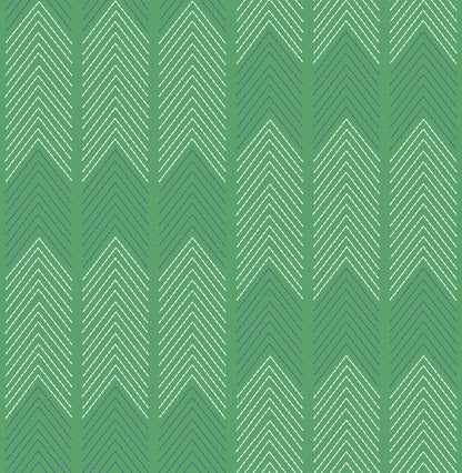 A-Street Prints Nyle Green Chevron Stripes Wallpaper, 20.5-in by 33-ft