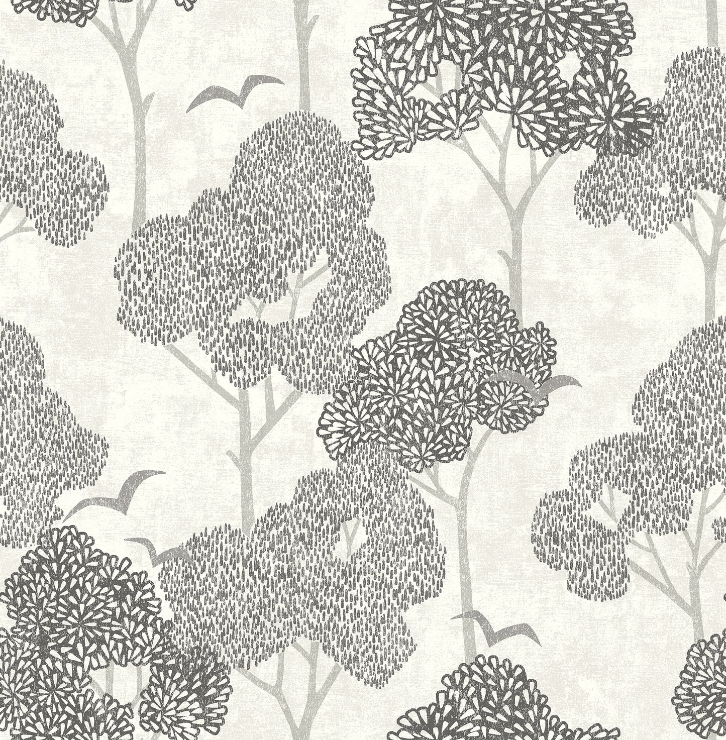 A-Street Prints Lykke Black Textured Tree Wallpaper, 20.5-in by 33-ft