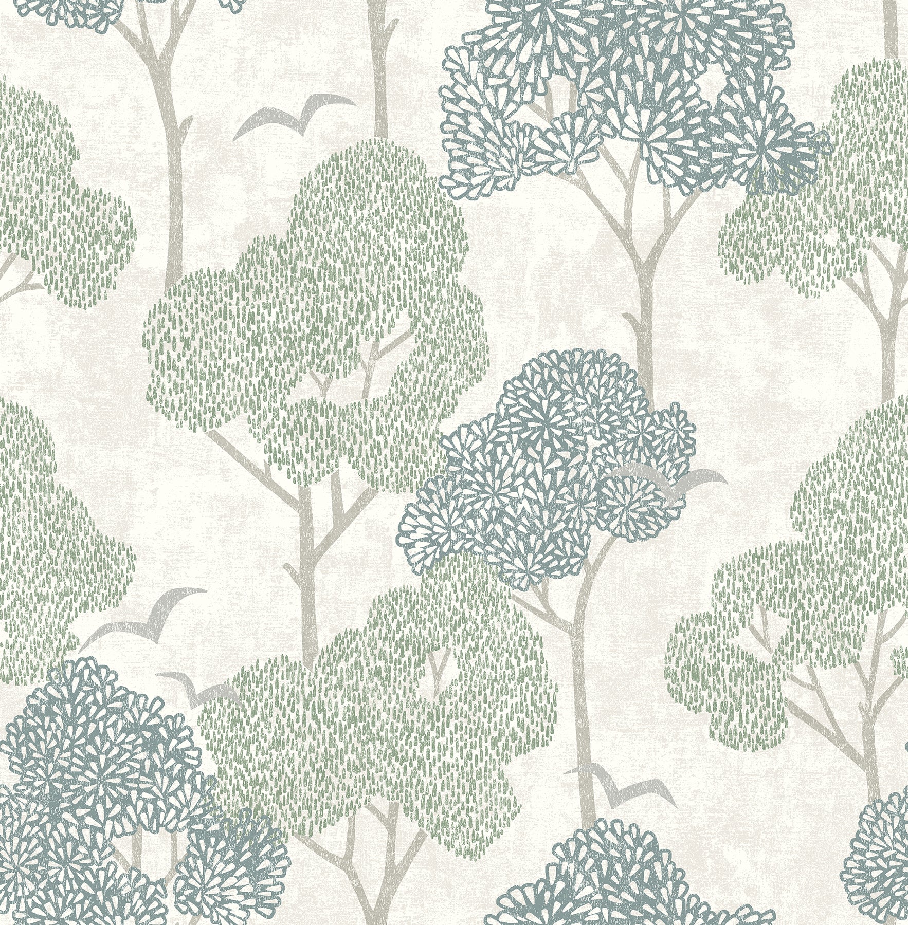 A-Street Prints Lykke Green Textured Tree Wallpaper, 20.5-in by 33-ft