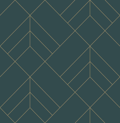 A-Street Prints Sander Slate Geometric Wallpaper, 20.5-in by 33-ft