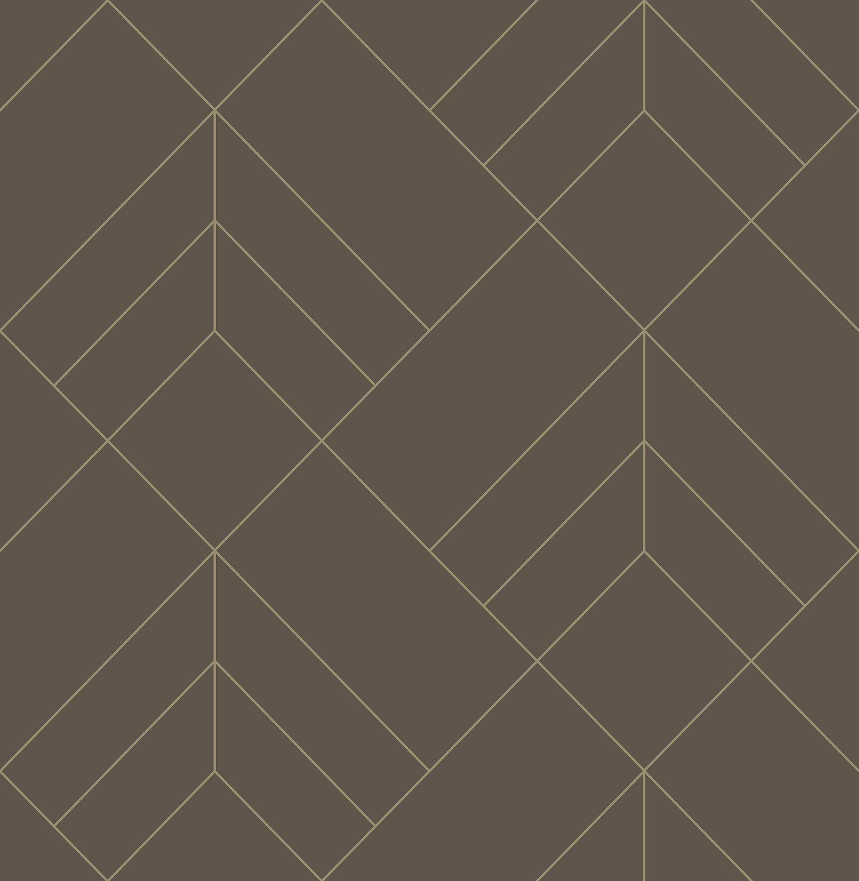 A-Street Prints Sander Chocolate Geometric Wallpaper, 20.5-in by 33-ft