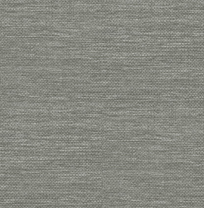 A-Street Prints Malin Grey Faux Grasscloth Wallpaper, 20.5-in by 33-ft