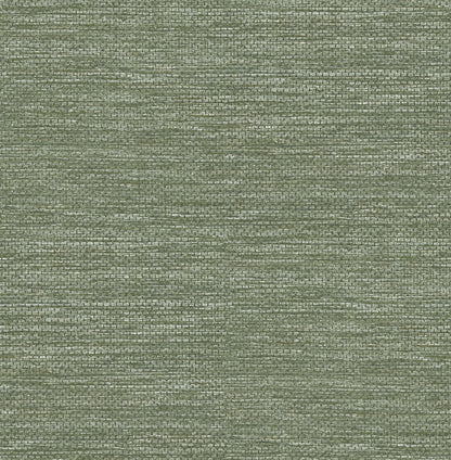 A-Street Prints Malin Moss Faux Grasscloth Wallpaper, 20.5-in by 33-ft