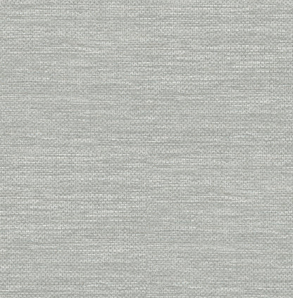 A-Street Prints Malin Light Grey Faux Grasscloth Wallpaper, 20.5-in by 33-ft