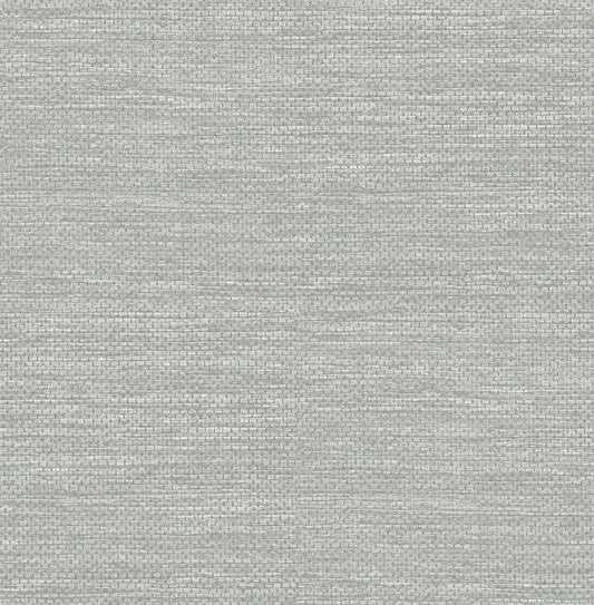 A-Street Prints Malin Light Grey Faux Grasscloth Wallpaper, 20.5-in by 33-ft