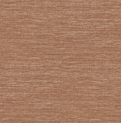 A-Street Prints Malin Rust Faux Grasscloth Wallpaper, 20.5-in by 33-ft