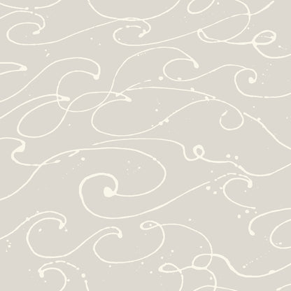 Chesapeake Kuroshio Taupe Ocean Wave Wallpaper, 20.5-in by 33-ft