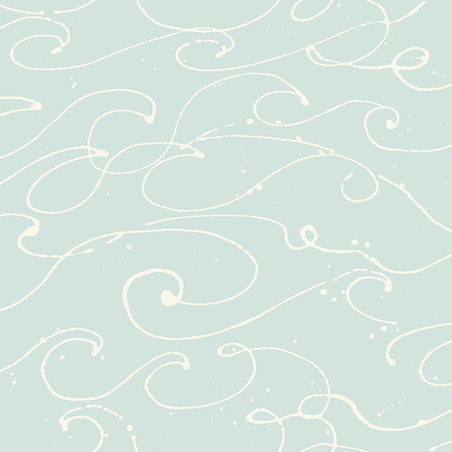 Chesapeake Kuroshio Aqua Ocean Wave Wallpaper, 20.5-in by 33-ft