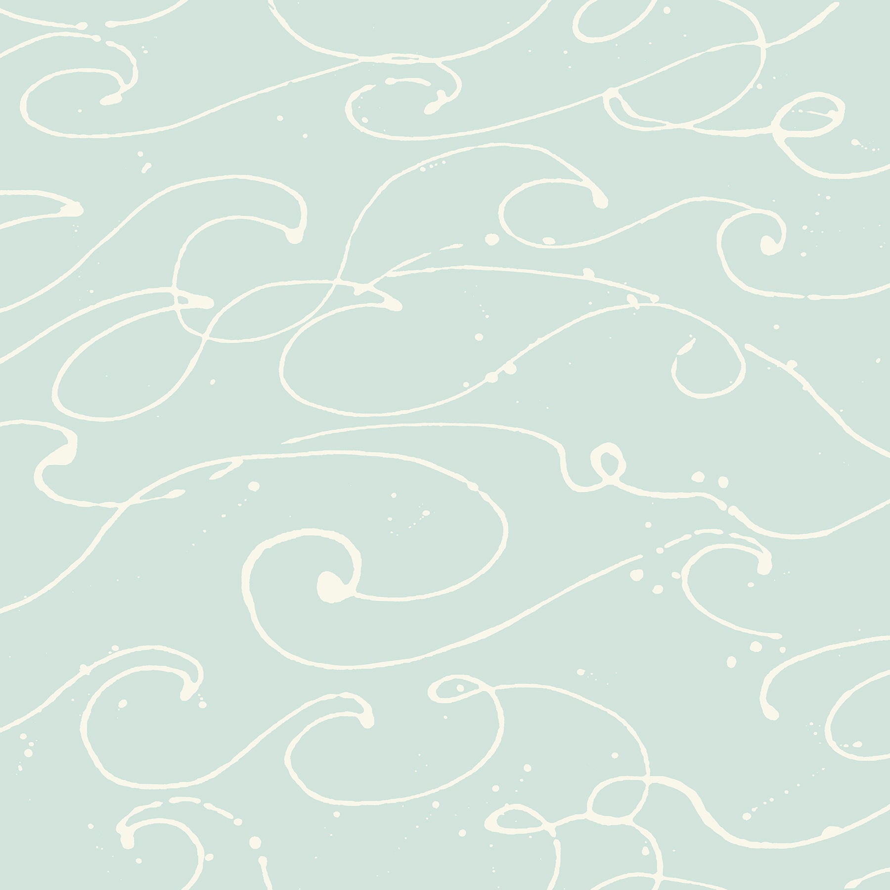 Chesapeake Kuroshio Aqua Ocean Wave Wallpaper, 20.5-in by 33-ft