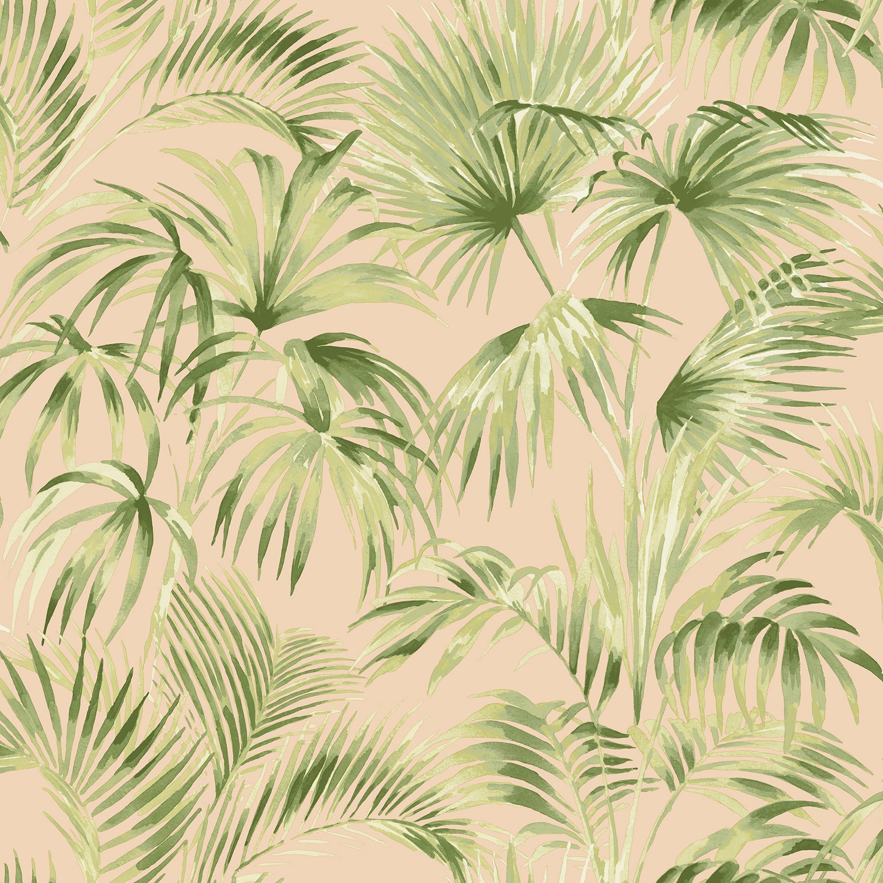 Chesapeake Manaus Peach Palm Frond Wallpaper, 20.5-in by 33-ft