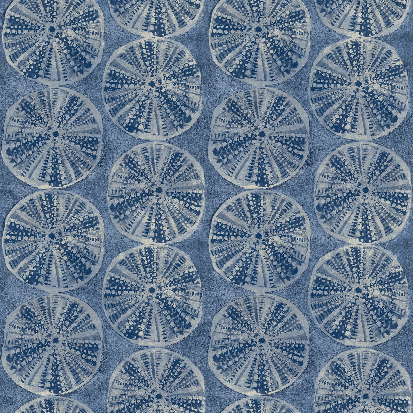 Chesapeake Sea Biscuit Blue Sand Dollar Wallpaper, 20.5-in by 33-ft