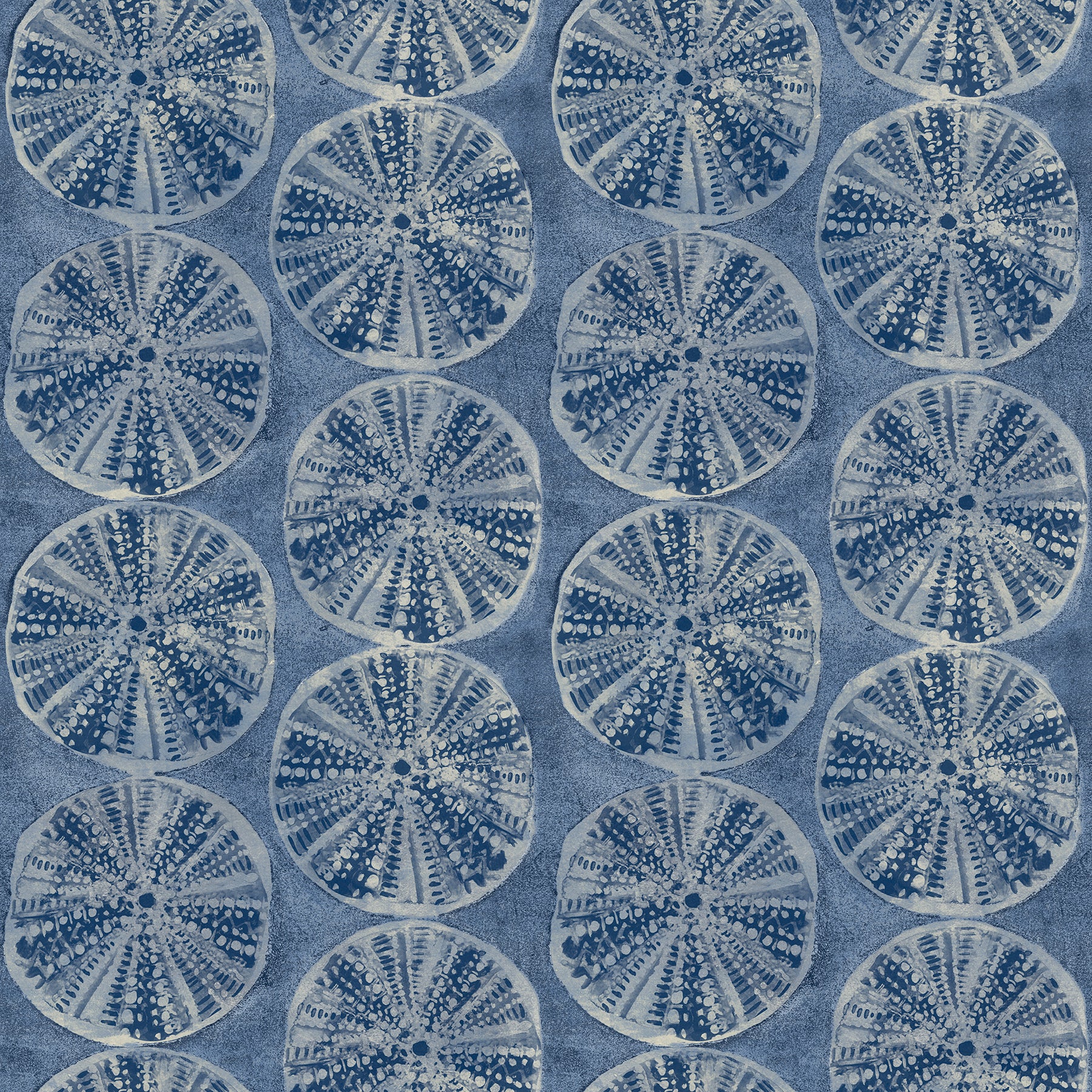 Chesapeake Sea Biscuit Blue Sand Dollar Wallpaper, 20.5-in by 33-ft