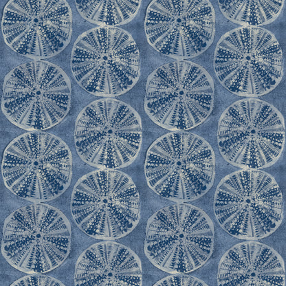 Chesapeake Sea Biscuit Blue Sand Dollar Wallpaper, 20.5-in by 33-ft