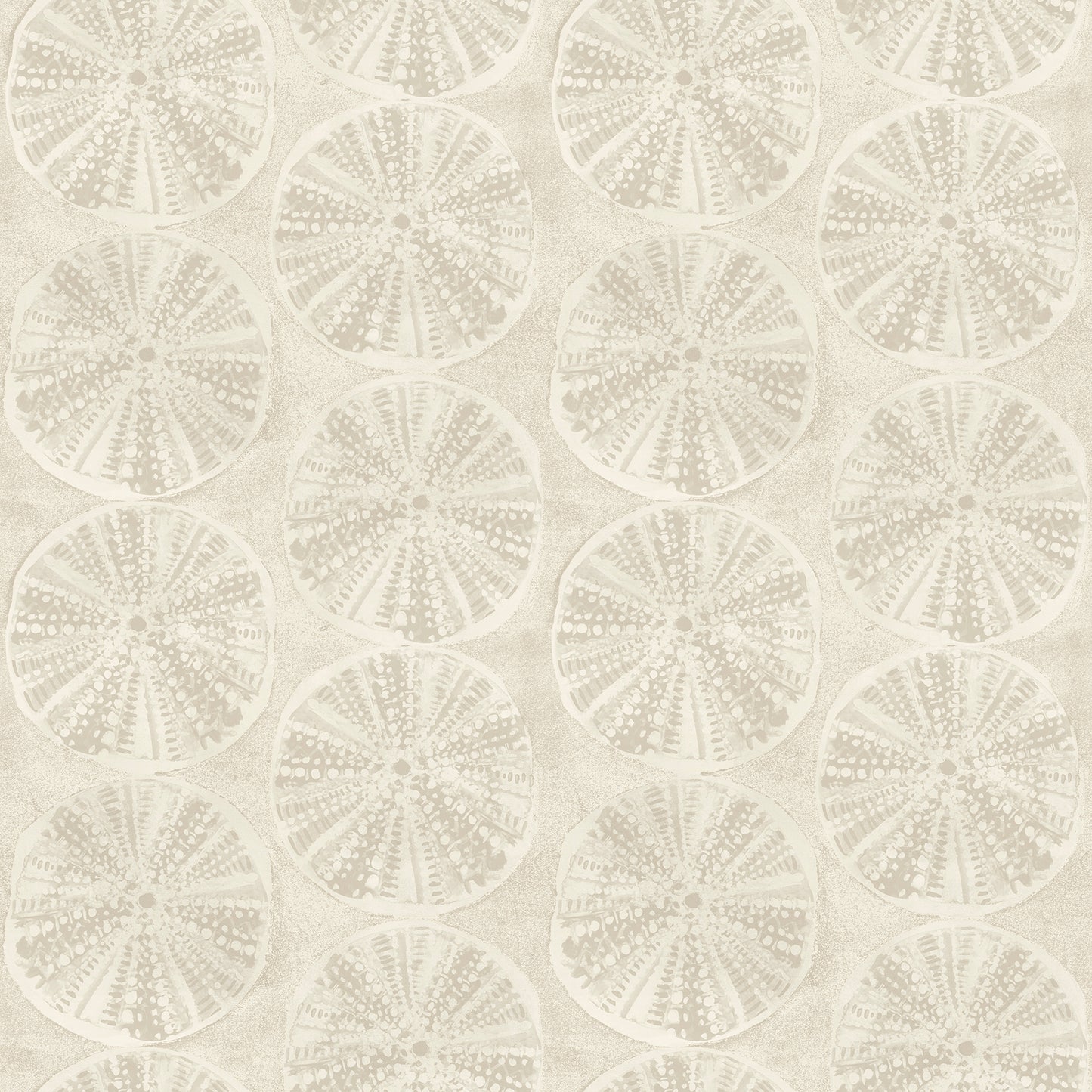 Chesapeake Sea Biscuit Beige Sand Dollar Wallpaper, 20.5-in by 33-ft