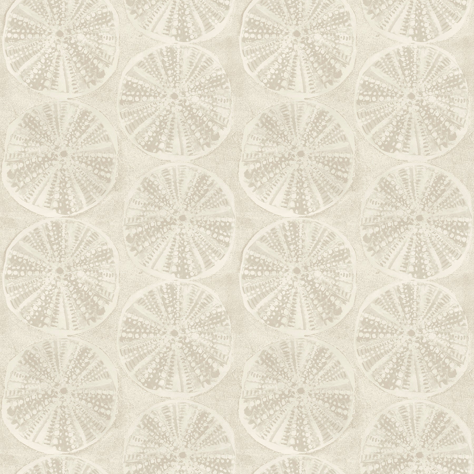 Chesapeake Sea Biscuit Beige Sand Dollar Wallpaper, 20.5-in by 33-ft