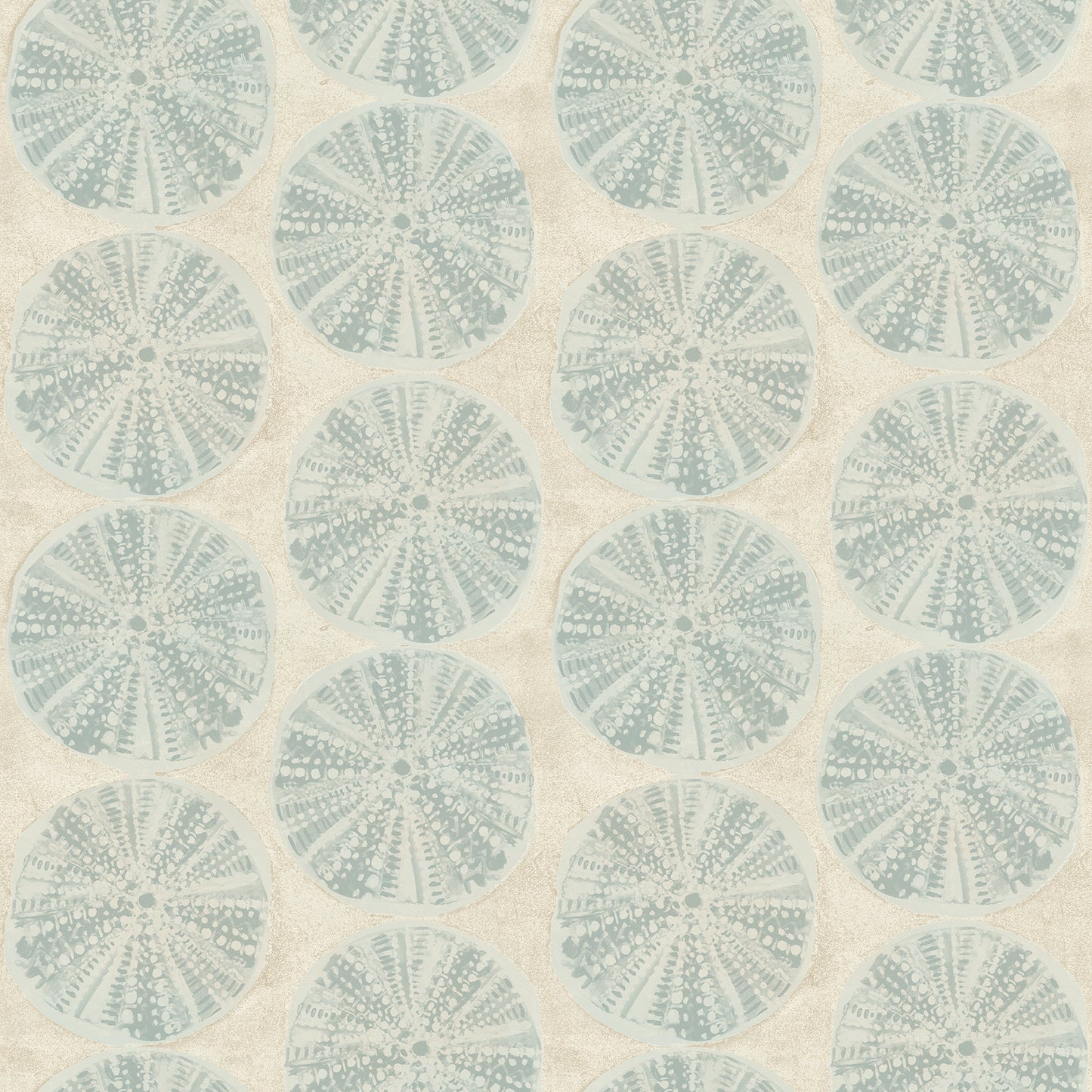 Chesapeake Sea Biscuit Aqua Sand Dollar Wallpaper, 20.5-in by 33-ft