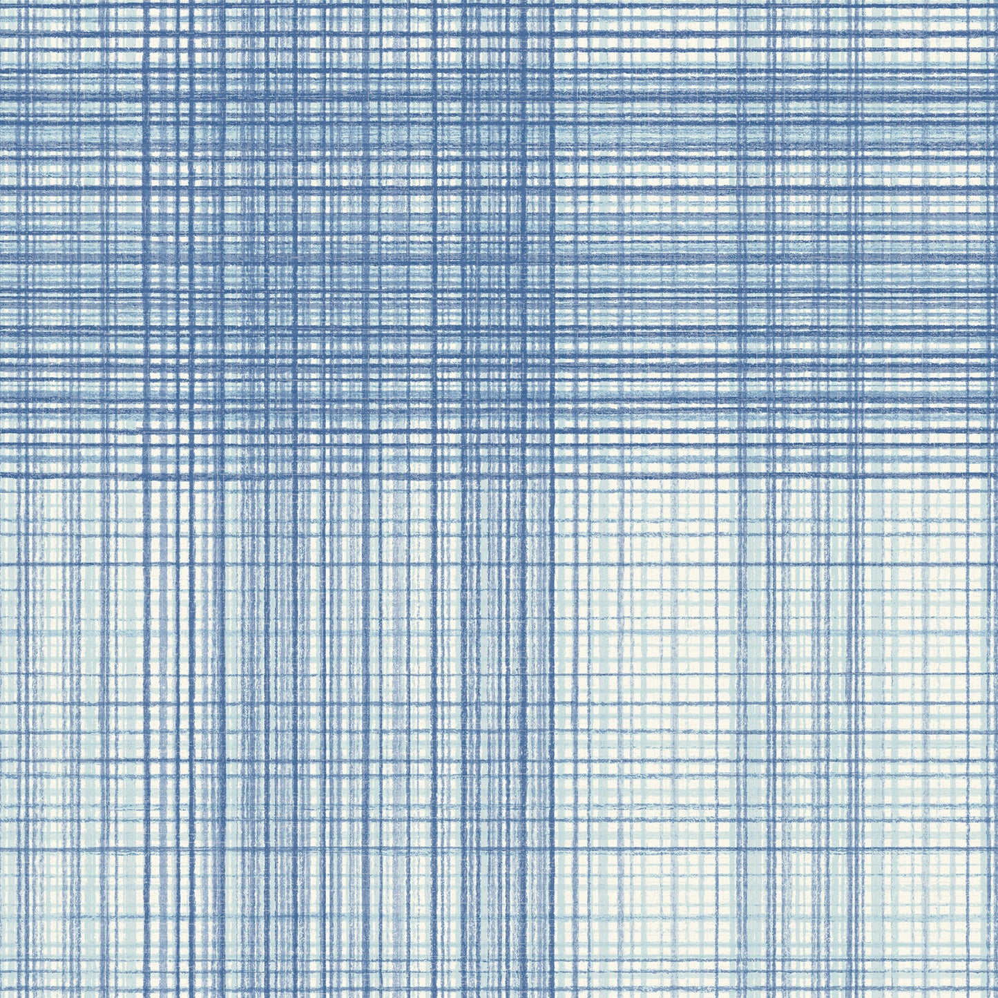 Chesapeake Madras Blue Plaid Wallpaper, 20.5-in by 33-ft