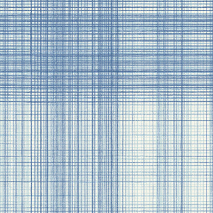 Chesapeake Madras Blue Plaid Wallpaper, 20.5-in by 33-ft