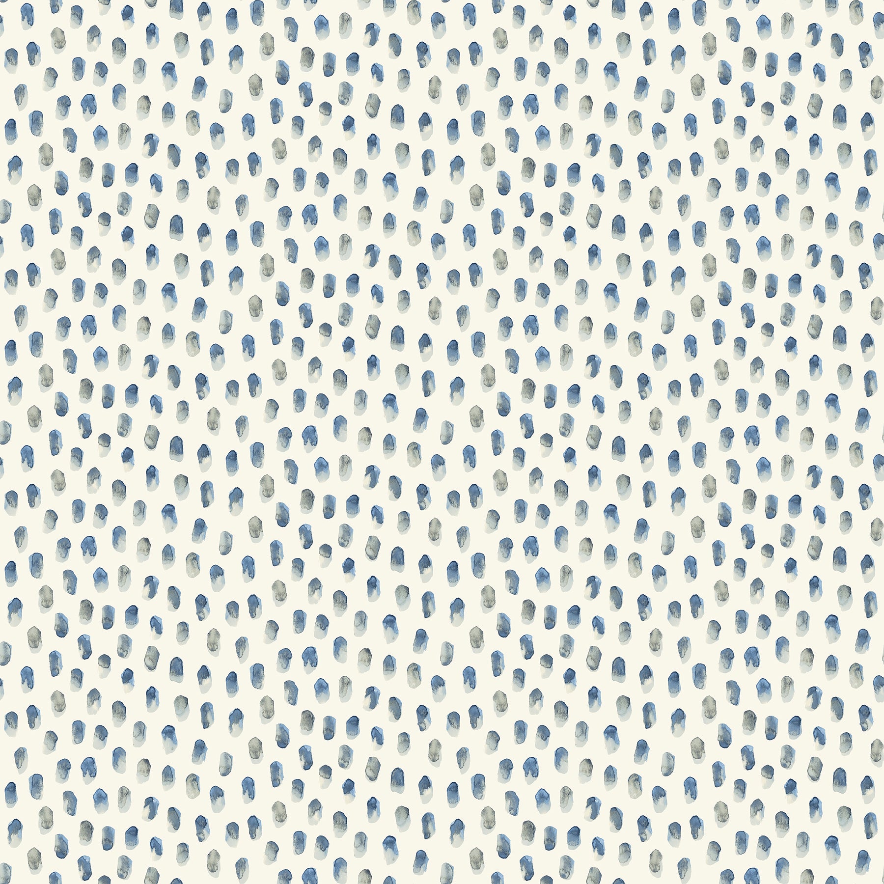 Chesapeake Sand Drips Blue Painted Dots Wallpaper, 20.5-in by 33-ft