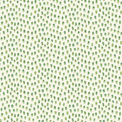 Chesapeake Sand Drips Green Painted Dots Wallpaper, 20.5-in by 33-ft