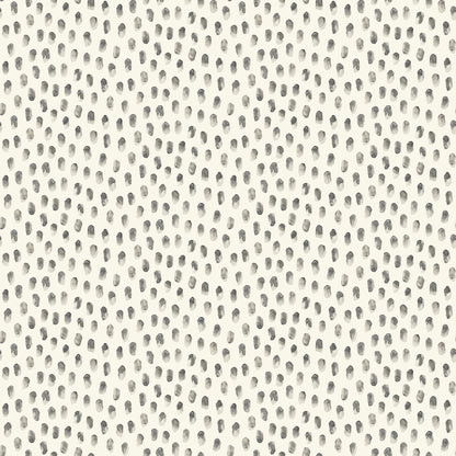 Chesapeake Sand Drips Dark Grey Painted Dots Wallpaper, 20.5-in by 33-ft