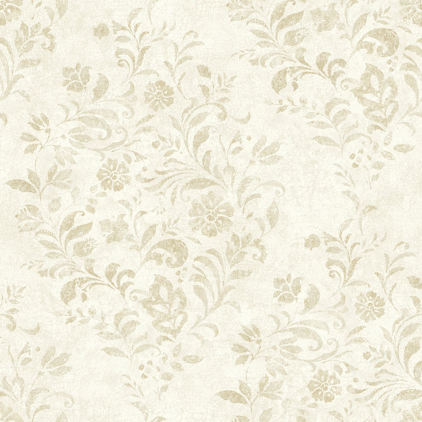 Chesapeake Isidore Wheat Scroll Wallpaper, 20.5-in by 33-ft