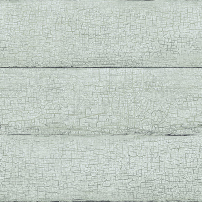 Chesapeake Morgan Seafoam Distressed Wood Wallpaper, 20.5-in by 33-ft