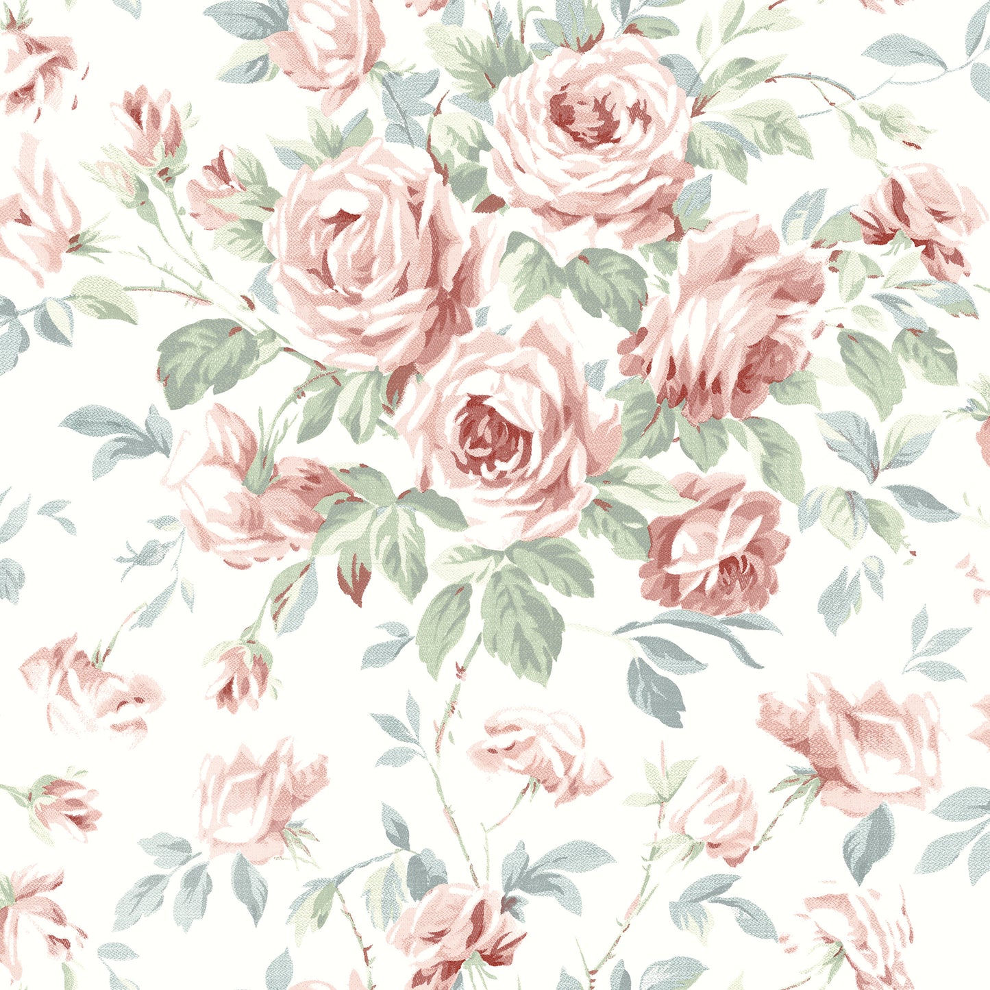 Chesapeake Manon Raspberry Rose Stitch Wallpaper, 20.5-in by 33-ft