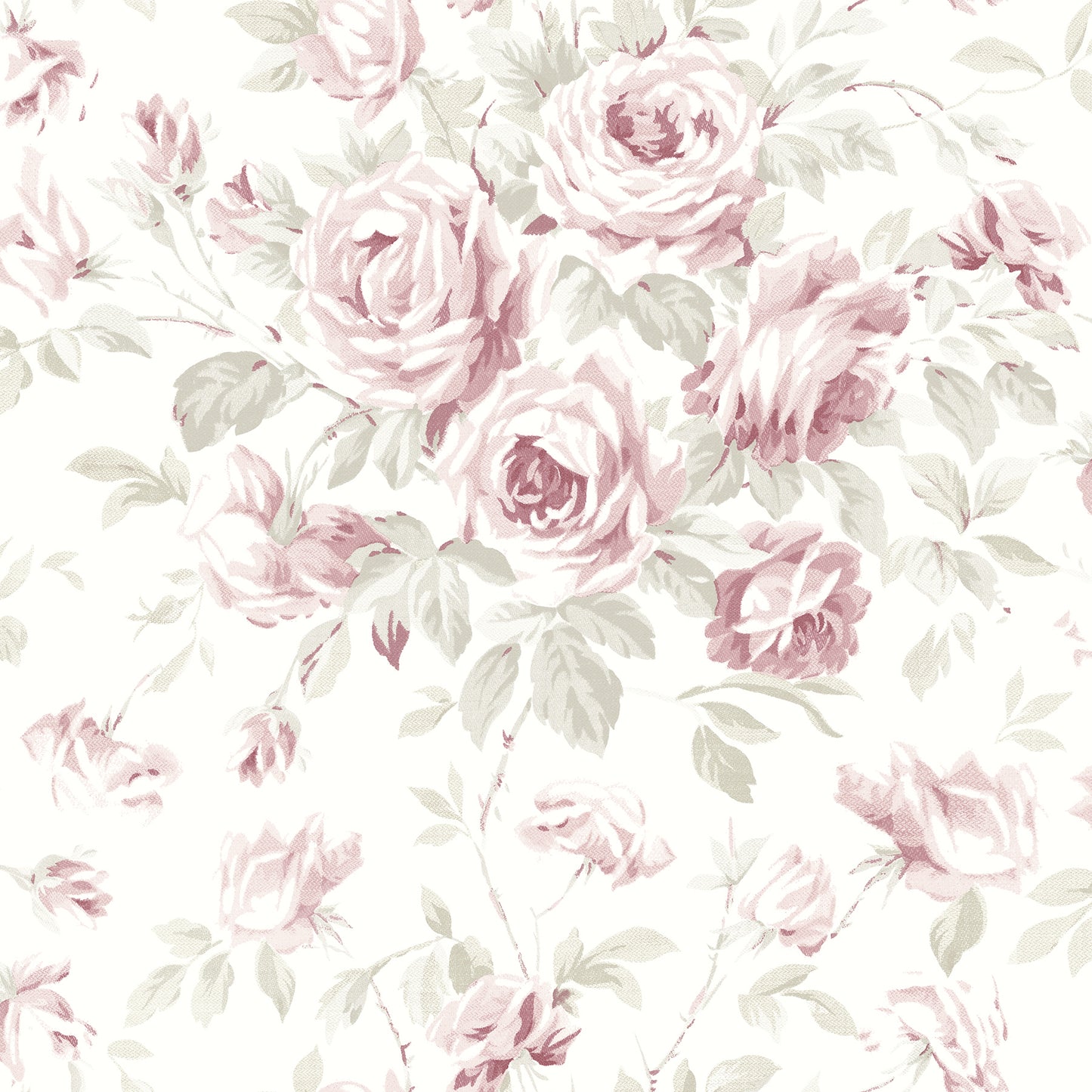 Chesapeake Manon Pink Rose Stitch Wallpaper, 20.5-in by 33-ft