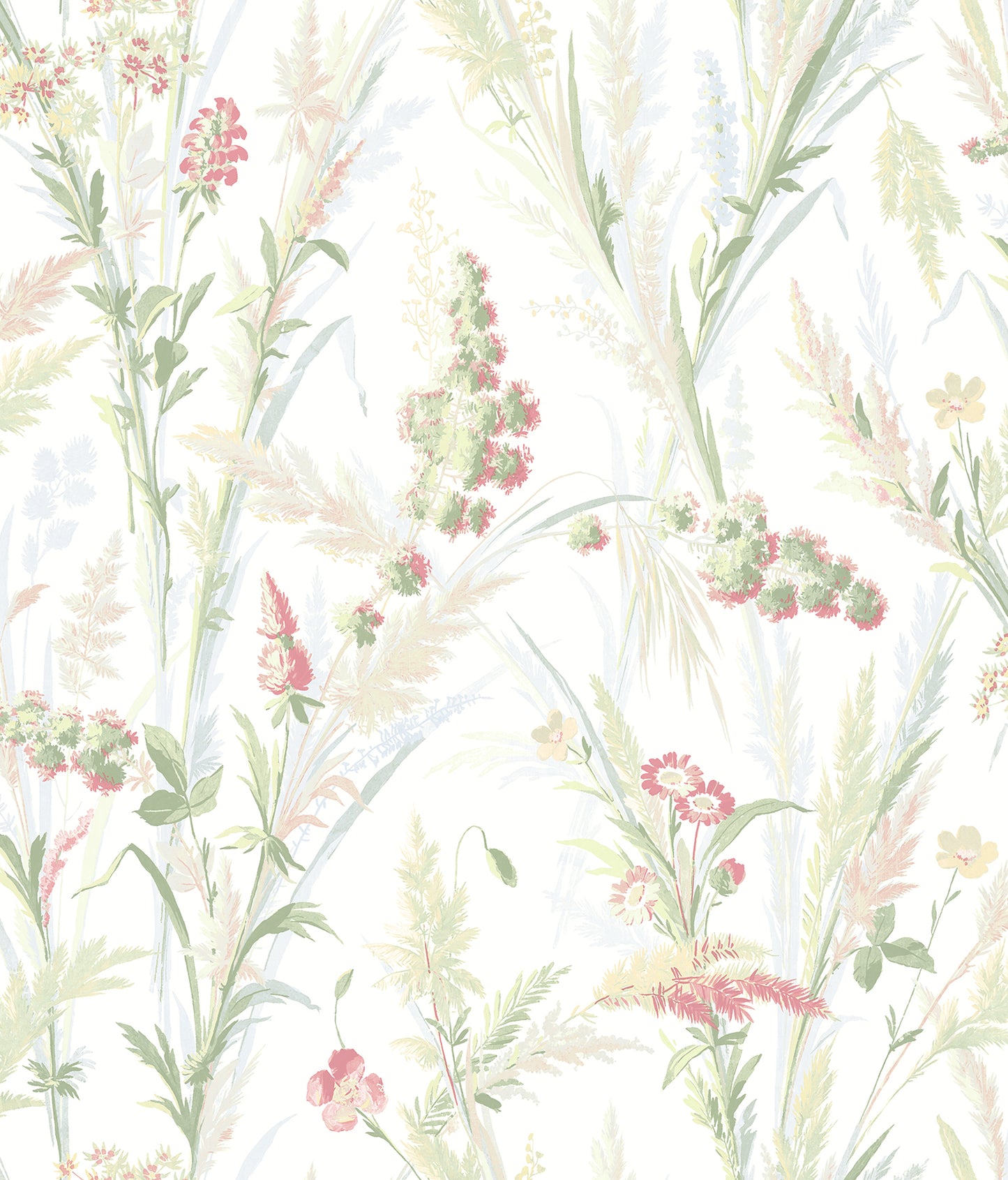 Chesapeake Hillaire Green Meadow Wallpaper, 20.5-in by 33-ft