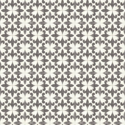 Chesapeake Remy Black Fleur Tile Wallpaper, 20.5-in by 33-ft