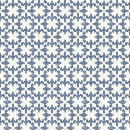 Chesapeake Remy Blue Fleur Tile Wallpaper, 20.5-in by 33-ft